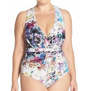 Robyn Lawley Blue Racerback one piece